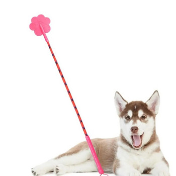 Гумена дресировка на куче с камшик, оформена с нокът с въже, дресировка на куче, пръчка, неплъзгаща се дръжка, която не наранява куче, управление на поведението на кучето