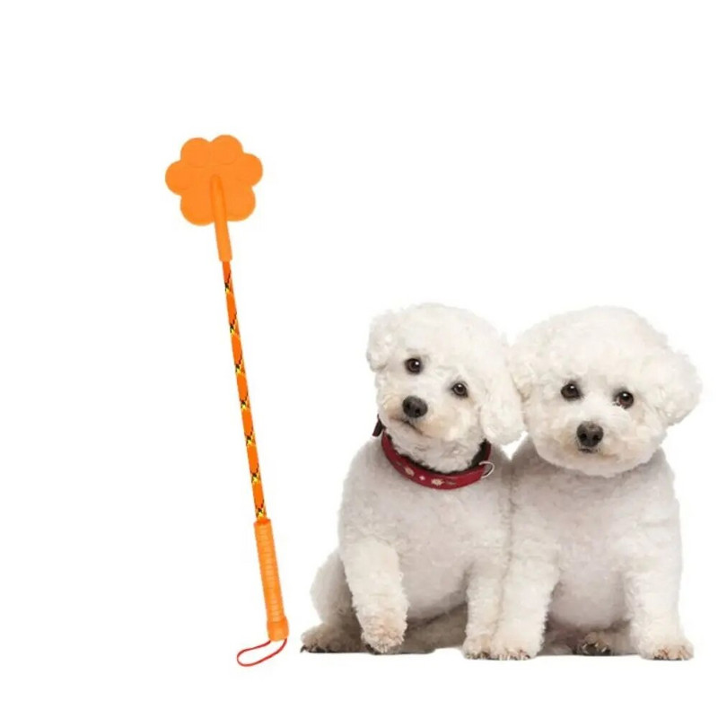 Guminis dresuojamas šuns botagas, suformuotas su virve Treniruoklio lazda, neslystanti rankena, nepažeidžianti šuns šuns elgesio valdymas