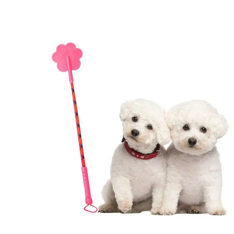 Guminis dresuojamas šuns botagas, suformuotas su virve Treniruoklio lazda, neslystanti rankena, nepažeidžianti šuns šuns elgesio valdymas