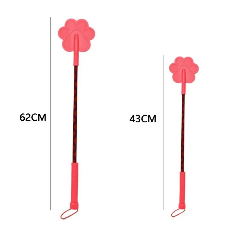 Guminis dresuojamas šuns botagas, suformuotas su virve Treniruoklio lazda, neslystanti rankena, nepažeidžianti šuns šuns elgesio valdymas