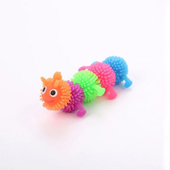 1PC Pet Cat Декомпресивна кукла Забавна TPR гумена симулация за Caterpillar Fun Toy Екологично безопасна и нетоксична произволен цвят