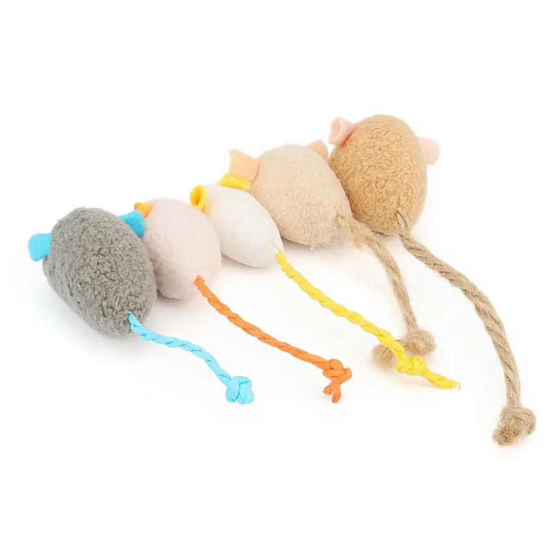 Egérjáték interaktív macskamenta plüss egér macskajátékok kiscicáknak, akik karcolást szimulálnak.