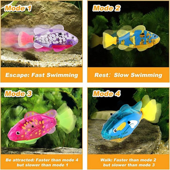 Cat Interactive Electric Fish Toy Water Cat Toy Indoor Play Swimming Robot Fish Toy Led Light Παιχνίδια για κατοικίδια για γάτες και σκύλους