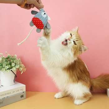 Νέο βελούδινο παιχνίδι για γάτες Cute Bear Santa Interactive Παίξτε Chew Kitten Rope Pet βελούδινο Squeaky παιχνίδι Χριστουγεννιάτικο δώρο για κατοικίδια
