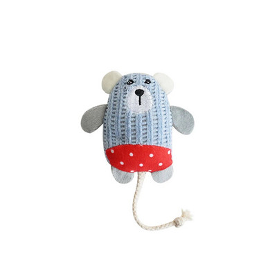 Νέο βελούδινο παιχνίδι για γάτες Cute Bear Santa Interactive Παίξτε Chew Kitten Rope Pet βελούδινο Squeaky παιχνίδι Χριστουγεννιάτικο δώρο για κατοικίδια