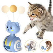 Cat Interactive Feather Toys Pet Bumbler Funny Toy Interactive Cats Toys Cat Rolling Teaser Ράβδος με φτερά Παιχνίδια Περιστρεφόμενη μπάλα