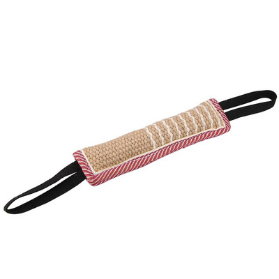 Šunų dresavimo kanapių audinys Patvarus šunų dresavimo pagalvė įkandimo vilkikas su 2 virvių rankenomis šunų įkandimo lazdele kramtomasis žaislas