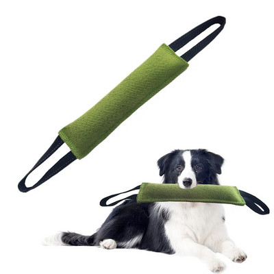 Pet Dog Training Bite Stick Tug Toy Linen K9 Dog Bite Stick Tug Toy за възрастни кучета и кученца за кучета Pet Training Play Throw