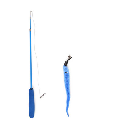 Cat Interactive Toy Teaser Stick Stick Ραβδί Pet Retractable Feather Bell Replacement Catcher Product for Cat Exercise