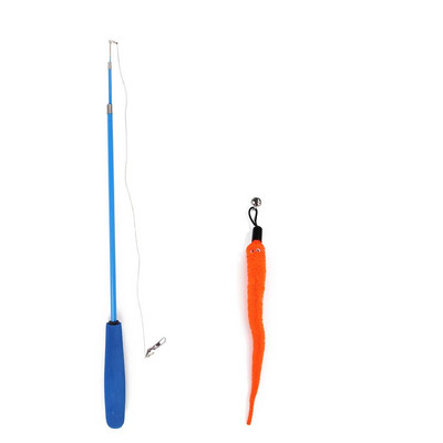Cat Interactive Toy Teaser Stick Stick Ραβδί Pet Retractable Feather Bell Replacement Catcher Product for Cat Exercise