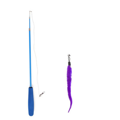Cat Interactive Toy Teaser Stick Stick Ραβδί Pet Retractable Feather Bell Replacement Catcher Product for Cat Exercise