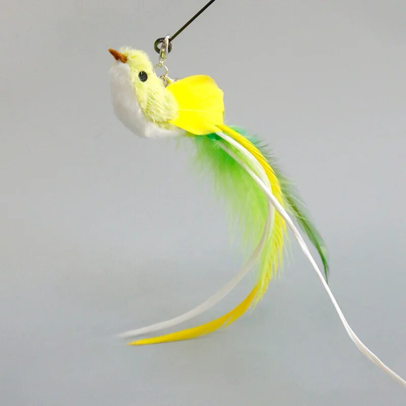 Kihangosító madár/toll macskapálca csengővel Erőteljes tapadókorongos interaktív játékok macskáknak cica vadászat gyakorlat kisállat termékek