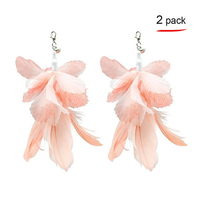 Αστεία προσομοίωση Bird Interactive Feather Toy with Bell Sucker Stick Toy for Indoor Kitten Play Chase Exercise Cat Toy