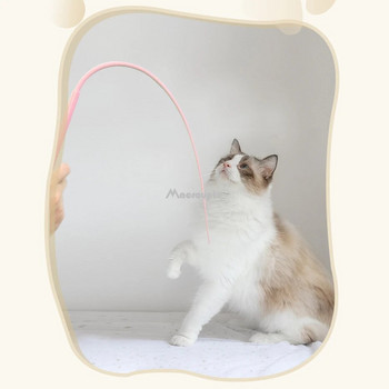 Симулирана опашка на мишка Cat Toy Cat Teaser Funny Stick Silicone Long Tail Pet Interactive Toys for Cats Kitten Hunting Pet Products