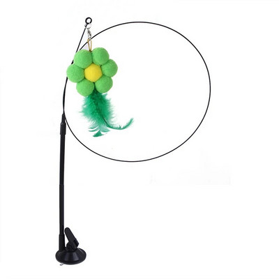 Cat Toys Simulation Bird διαδραστικό Sucker Feather Bird with Bell Cat Stick Toy for Kitten Playing Teaser Wand Toy Cat Supplies