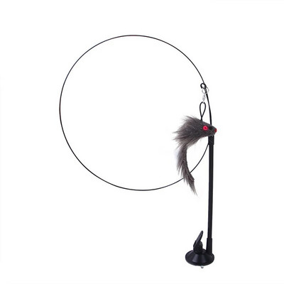 Cat Toys Simulation Bird διαδραστικό Sucker Feather Bird with Bell Cat Stick Toy for Kitten Playing Teaser Wand Toy Cat Supplies