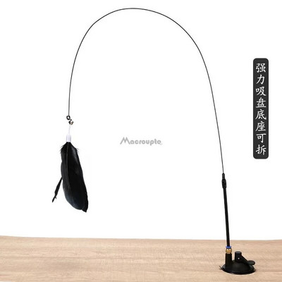 1 τμχ Γάτα Teaser Stick Διαδραστικό παιχνίδι με φτερά Teaser Stick Wand Pet Feather Replacement Catcher Product for Cat Exercise