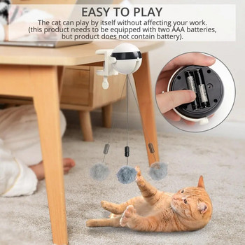 Автоматично повдигаща се играчка за котка Топка Интелигентни електрически играчки за обучение на котки Аксесоари Интерактивен Funy Teaser Продукт за домашни любимци Топка Коте