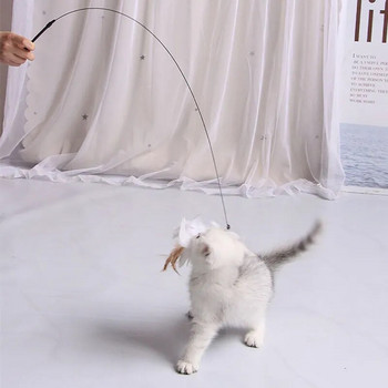 Παιχνίδι για γάτες Αστεία παιχνίδια για γάτες Διαδραστικά Self Hi Feather Παιχνίδια για γάτες Παιχνίδι για γάτες Ανθεκτικό στο δάγκωμα με προμήθειες κατοικίδιων ζώων με ραβδί