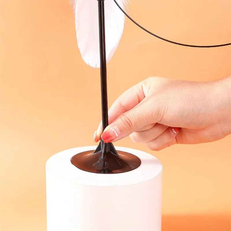 Macskajáték Vicces macskajátékok, interaktív, saját tollas játékok macskáknak, harapásálló macskáknak játék balekbottal, kisállatkellékek