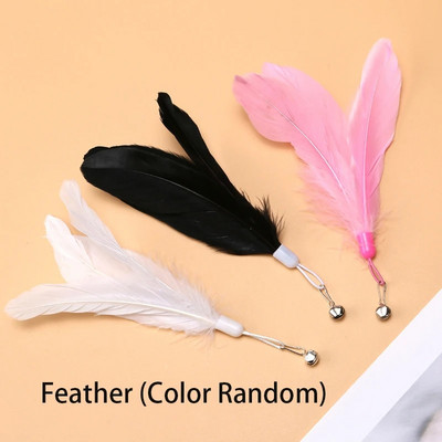 Διαδραστικό παιχνίδι για γάτα Handfree ραβδί γάτας που παίζει γατάκι που παίζει ραβδί παιχνιδιών Teaser βεντούζα για πουλί/φτερό ραβδί γάτας Προμήθειες για κατοικίδια