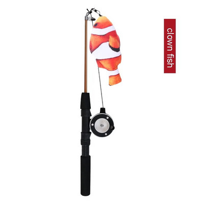 Stretch Super Long Fishing Rod Feather Cat Accessories Interaction Relieve πλήξη Small Fish Cat Game Χονδρική πώληση προϊόντων για κατοικίδια