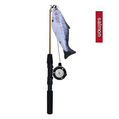 Stretch Super Long Fishing Rod Feather Cat Accessories Interaction Relieve πλήξη Small Fish Cat Game Χονδρική πώληση προϊόντων για κατοικίδια