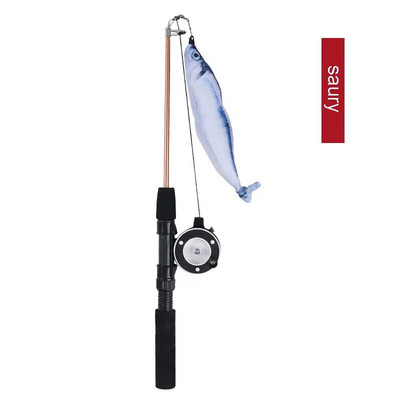 Stretch Super Long Fishing Rod Feather Cat Accessories Interaction Relieve πλήξη Small Fish Cat Game Χονδρική πώληση προϊόντων για κατοικίδια