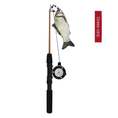 Stretch Super Long Fishing Rod Feather Cat Accessories Interaction Relieve πλήξη Small Fish Cat Game Χονδρική πώληση προϊόντων για κατοικίδια