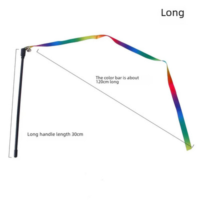 7-χρωμα Rainbow Cat Toy Bell Ringing Long Stick Toy Cats Dogs Teaser Stick Kittens Puppies