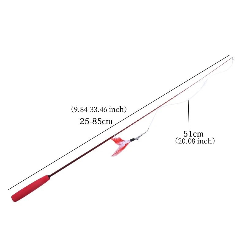Interaktív macskatoll játék toll kötekedő pálca kisállat behúzható toll csengő utántöltő cserefogó termék cicáknak
