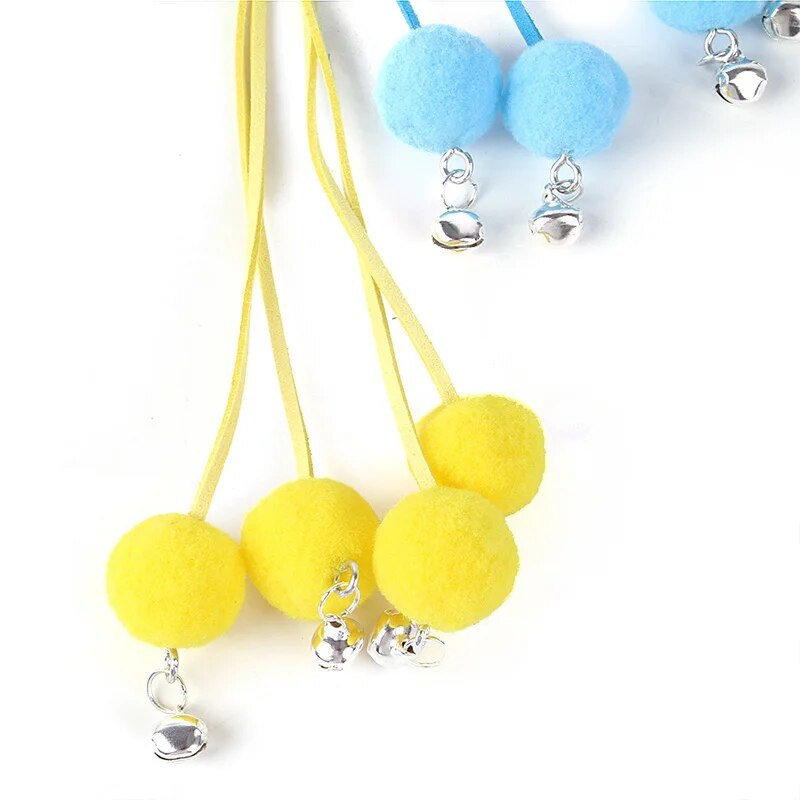 Interaktív macskabotos játék harapásálló plüsslabda csengővel Macskák botjáték cicákhoz, ugrató pálca játékok Kisállat-kiegészítők