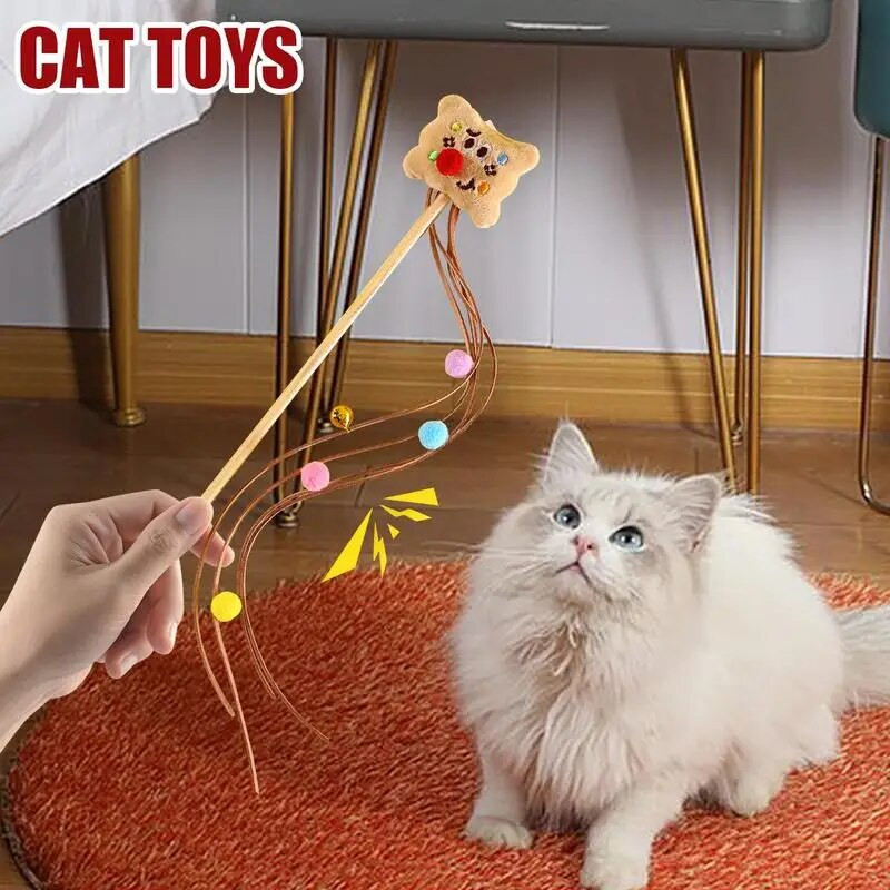 Macskapálca játék Aranyos kötekedő pálca macskajáték macskatoll játékok Macskapálca játék macskáknak Gyakorlatok Beltéri szabadtéri macskáknak