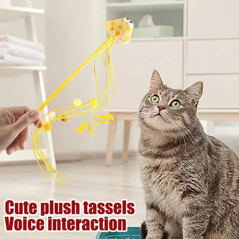 Macskapálca játék Aranyos kötekedő pálca macskajáték macskatoll játékok Macskapálca játék macskáknak Gyakorlatok Beltéri szabadtéri macskáknak