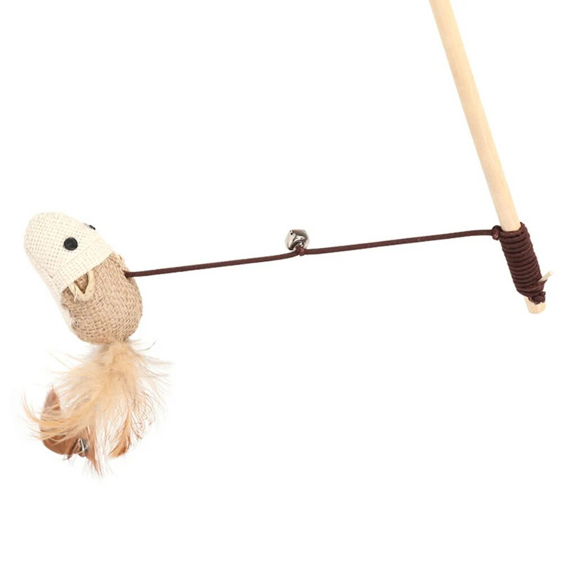 1 vnt. plunksnų katės lazdelės erzintuvas plunksnų žaislas kačiukas Juokingas spalvingas strypas, katės lazdelės žaislai mediniai naminių kačių interaktyvūs lazdelės naminių kačių reikmenys