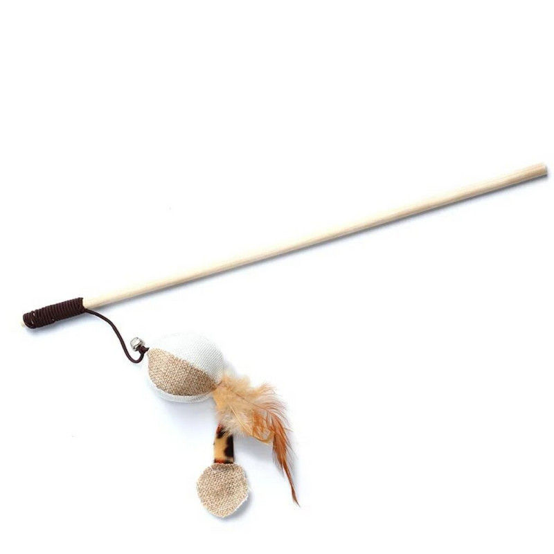 1 vnt. plunksnų katės lazdelės erzintuvas plunksnų žaislas kačiukas Juokingas spalvingas strypas, katės lazdelės žaislai mediniai naminių kačių interaktyvūs lazdelės naminių kačių reikmenys