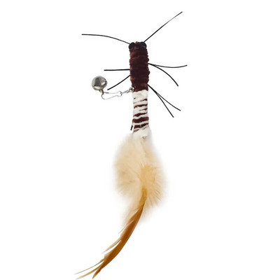 Dr.DC Steel Wire Teasing Cat Stick Μακρύ έντομο φτερό μπάλα πεταλούδας με Bell Pet Toys Διαδραστικό αστείο ραβδί για παιχνίδι γάτας