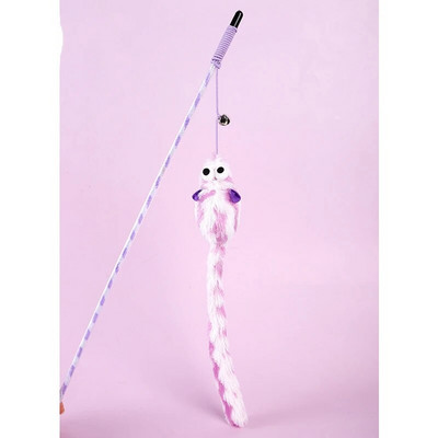 Cat Toys Funny Cat Stick Bouncy Rod Bell Bait Toy Cat Longtail Longtail Mouse Sripe Funny Cat Stick Προμήθειες για κατοικίδια Αξεσουάρ για γάτες