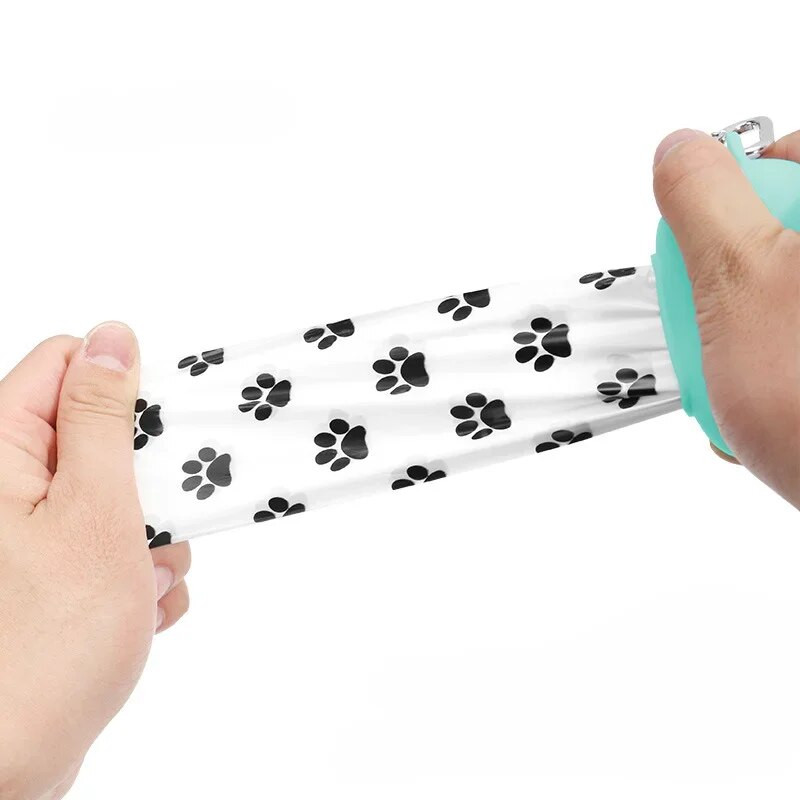 Kutya ürülékes zacskók adagoló tartó karabinerrel Utazás kültéri kisállat hulladék felszedő Szilikon Kiegészítők Környezetbarát termékek Áruk