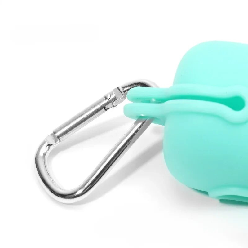 Kutya ürülékes zacskók adagoló tartó karabinerrel Utazás kültéri kisállat hulladék felszedő Szilikon Kiegészítők Környezetbarát termékek Áruk