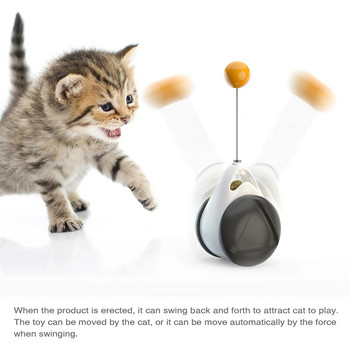 Παιχνίδια με ρόδα για γάτες Kitten Interactive Balance Car Cat Chasing Toy with Catnip Funny Pet Products for Dropshipping