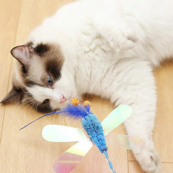 Pet Cat Toys Funny Cat Teaser Stick Fairy Butterfly Wand Toy Sequin Feather Cat Puzzle Interactive Toy Kitten Supplies