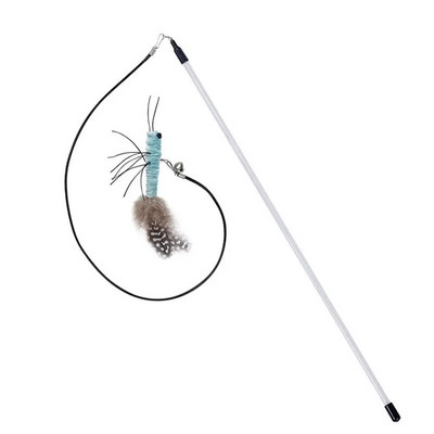 Dr.DC Wire Teasing Cat Stick Έντομο Dragonfly Feather Γάτα Προμήθειες Cat Pet Moth Παιχνίδι Διαδραστικό Διασκεδαστικό Παιχνίδι για κατοικίδια γάτα κοντάρι