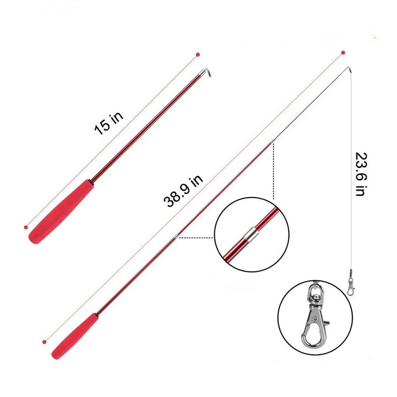 Macskajátékok Macskatoll pálca, 11 DB macska interaktív játékok, Cica behúzható horgászbotos játékok javítják az interaktív és a háziállatok egészségét