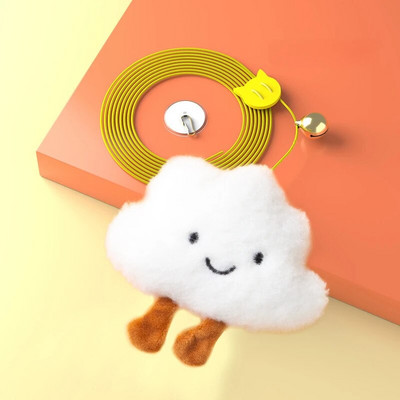 Παιχνίδι γάτας Swing Sticky Disc Elastic με κουδούνι Πειράγμα πόρτας Σχοινί για γάτα Μακρύ σχοινί Πειράγμα για γάτα Αξεσουάρ Παιχνίδι για κατοικίδια γατάκια