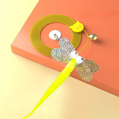Παιχνίδι γάτας Swing Sticky Disc Elastic με κουδούνι Πειράγμα πόρτας Σχοινί για γάτα Μακρύ σχοινί Πειράγμα για γάτα Αξεσουάρ Παιχνίδι για κατοικίδια γατάκια