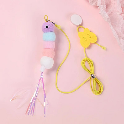 Παιχνίδι γάτας Swing Sticky Disc Elastic με κουδούνι Πειράγμα πόρτας Σχοινί για γάτα Μακρύ σχοινί Πειράγμα για γάτα Αξεσουάρ Παιχνίδι για κατοικίδια γατάκια