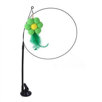 Simulation Bird διαδραστικό παιχνίδι γάτας Sucker Feather Bird with Bell Cat Stick Toy for Kitten Playing Teaser Wand Toy Cat Supplies