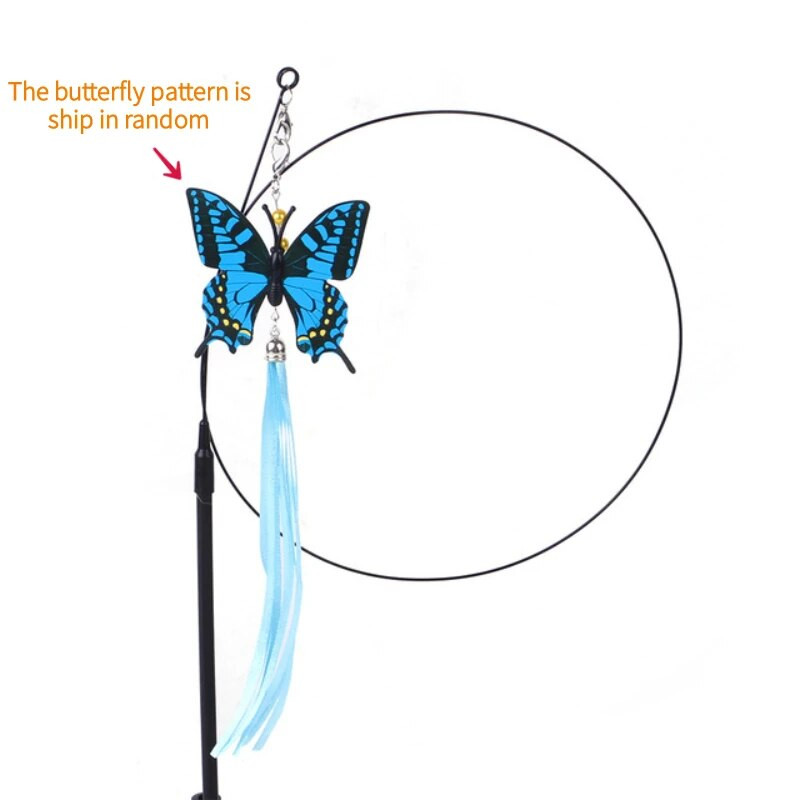 Simulation Bird interaktív macskajáték balek tollmadár csengő macska bottal játék cicák számára kötekedő pálca játék macska kellékek