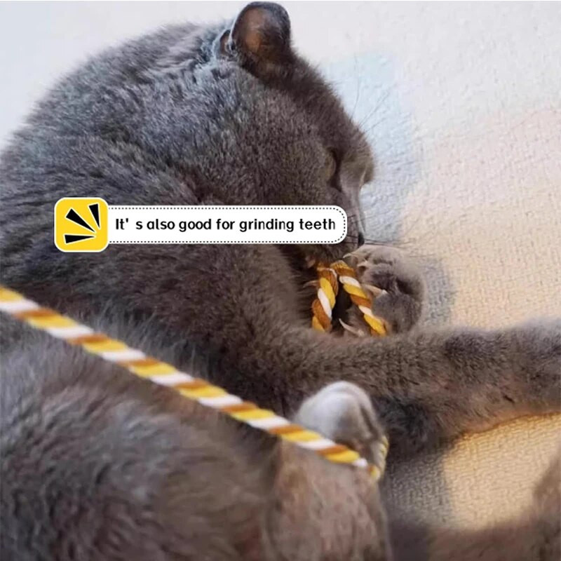Macskapálca játék macska interaktív játék kötekedő macska kötél csengő macska rágójáték tiszta fogak cica játék játék kellékek